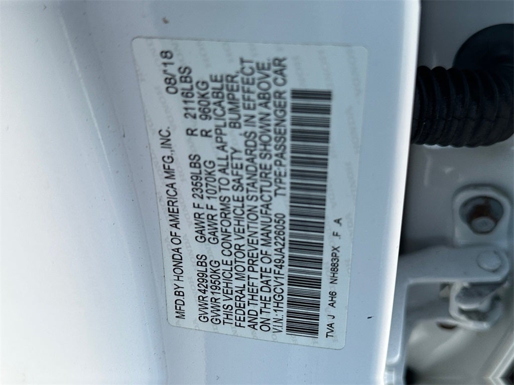 2018 Honda Accord EX