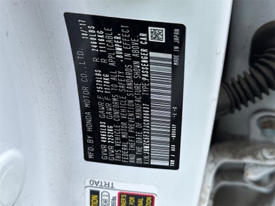 2018 Honda Clarity Plug-In Hybrid Touring Honda Certified!