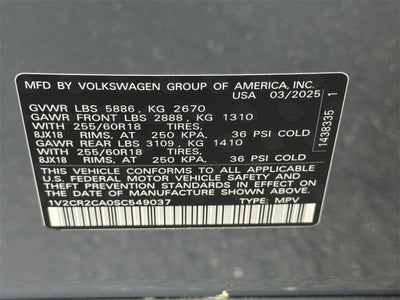2025 Volkswagen Atlas 2.0T Peak Edition