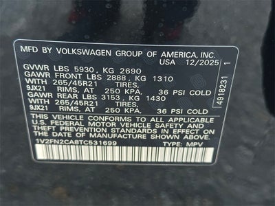 2026 Volkswagen Atlas 2.0T SEL Premium R-Line