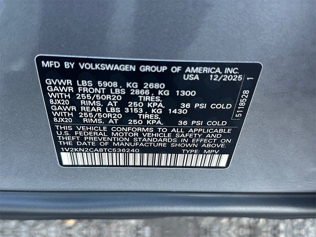 2026 Volkswagen Atlas 2.0T SE w/Technology