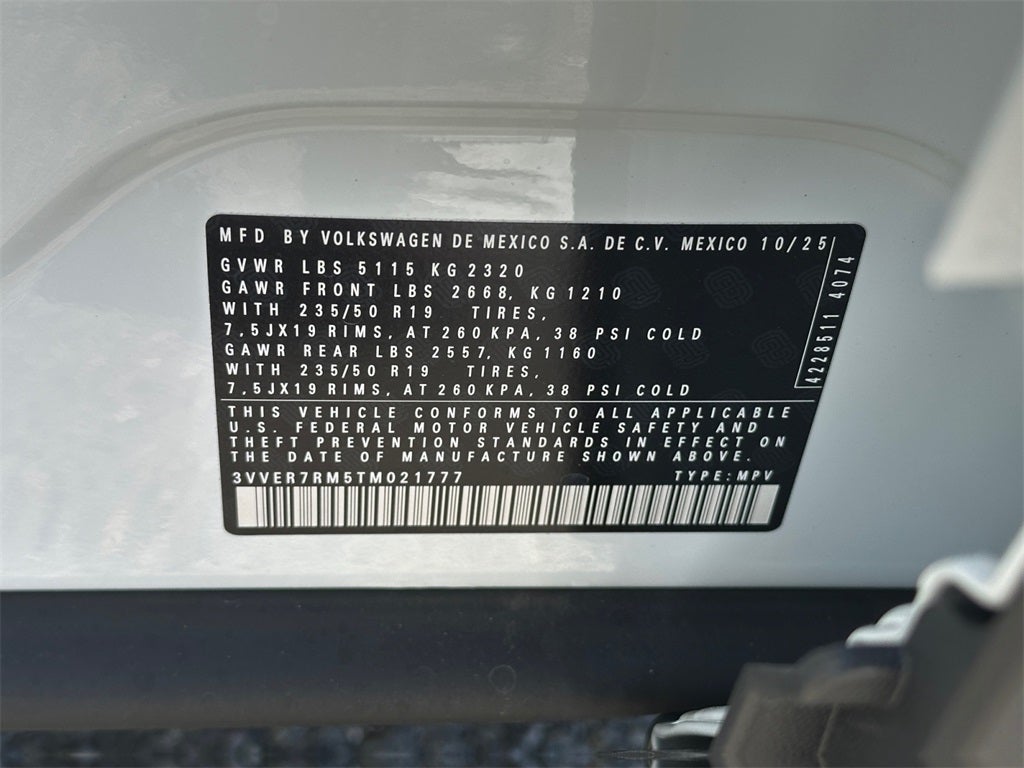 2026 Volkswagen Tiguan 2.0T SE