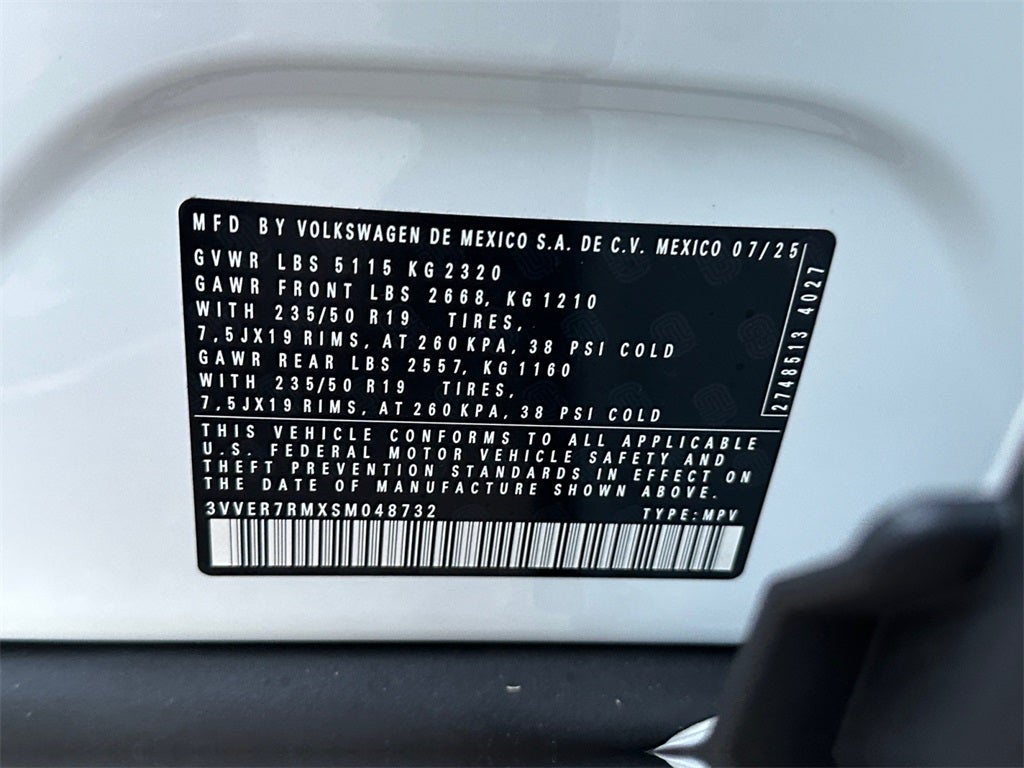 2025 Volkswagen Tiguan 2.0T SE