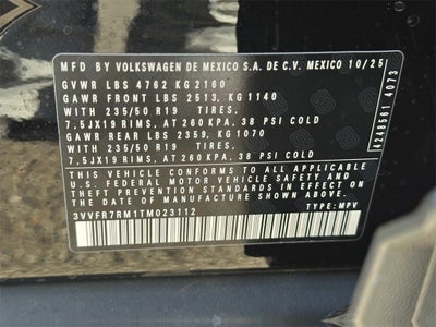 2026 Volkswagen Tiguan 2.0T SE