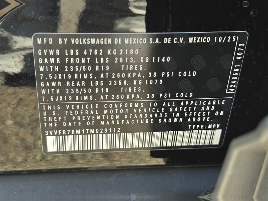 2026 Volkswagen Tiguan 2.0T SE