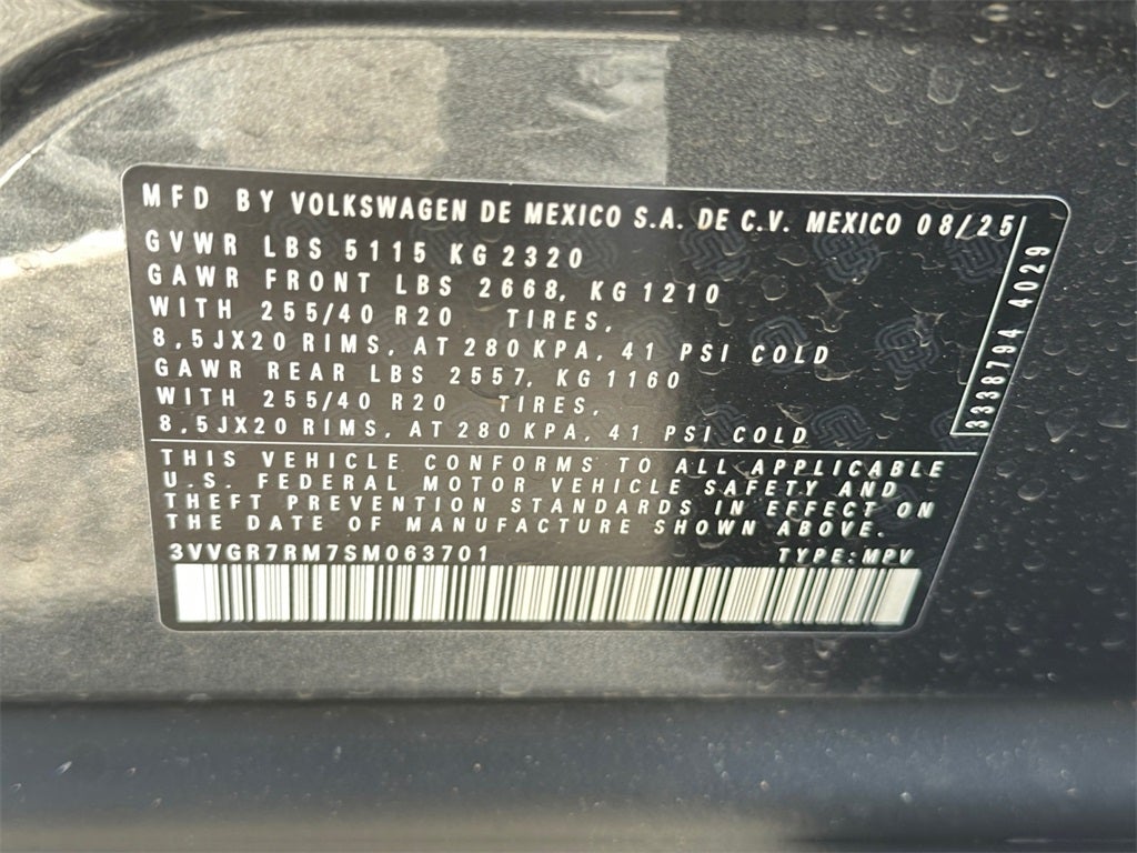 2025 Volkswagen Tiguan 2.0T SE R-Line Black