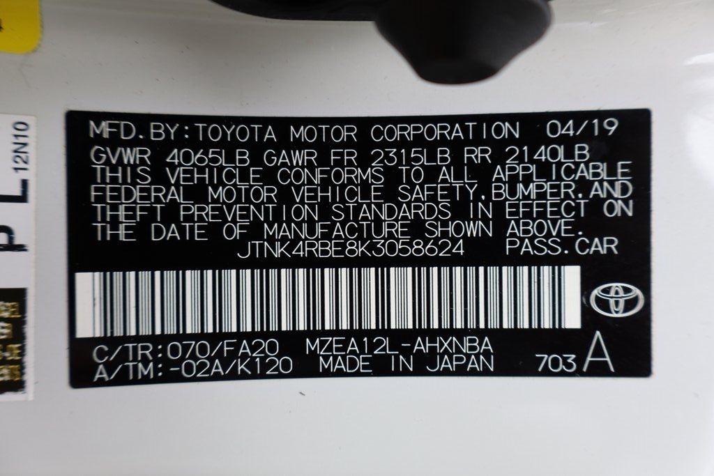 2019 Toyota Corolla Hatchback SE