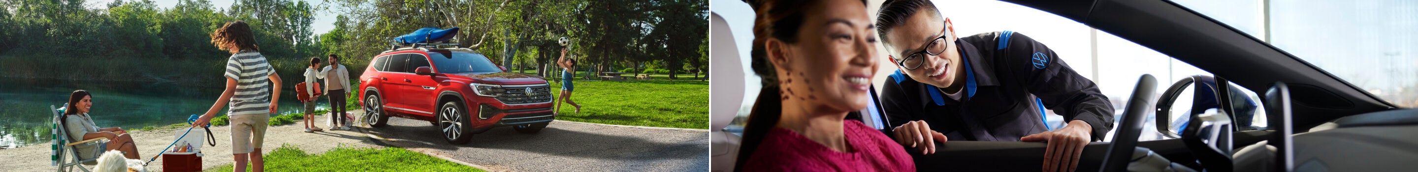 Driving a Volkswagen car near Arlington, VA